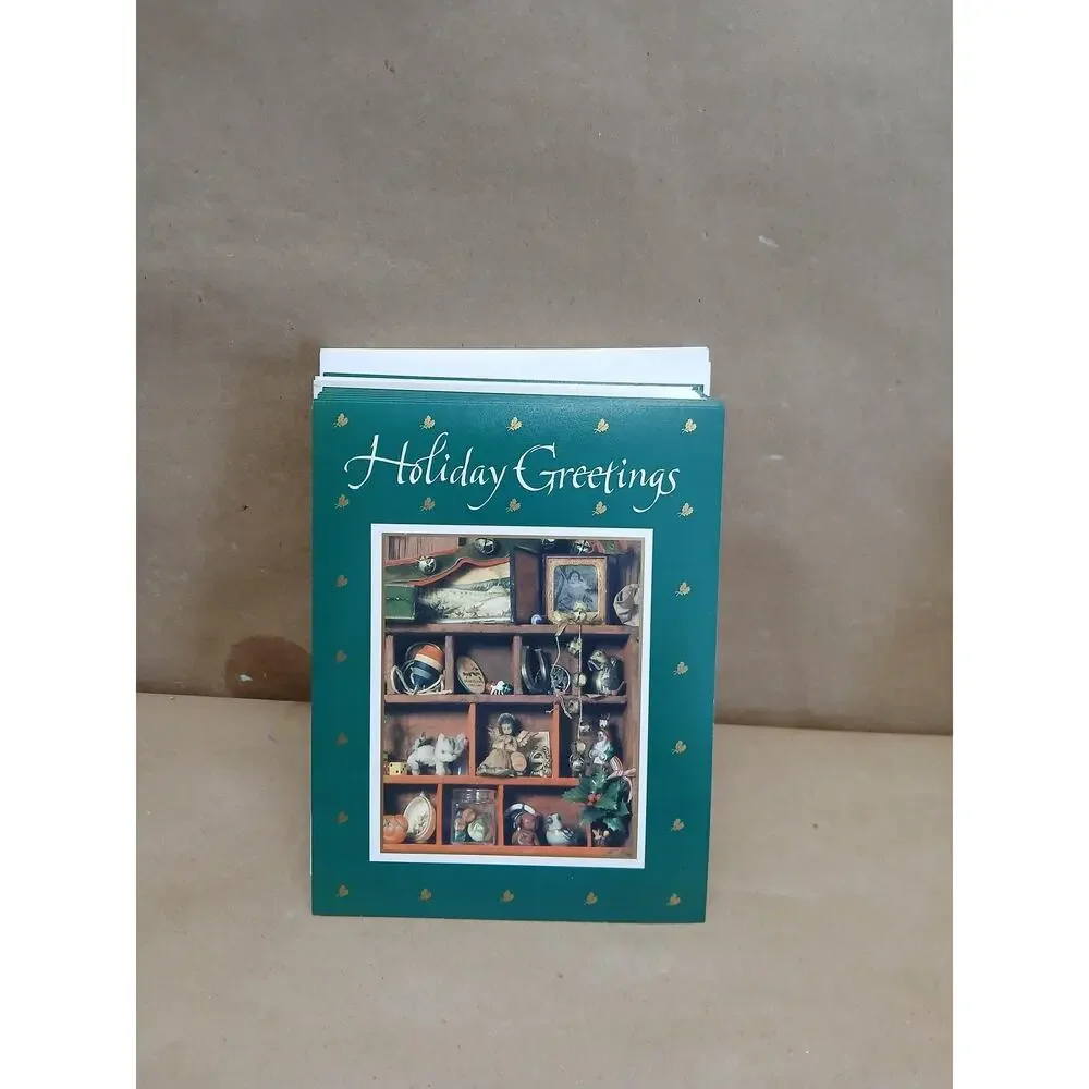 Plus Mark Holiday Greetings Christmas Cards Vintage Set Made in USA 18 Pieces